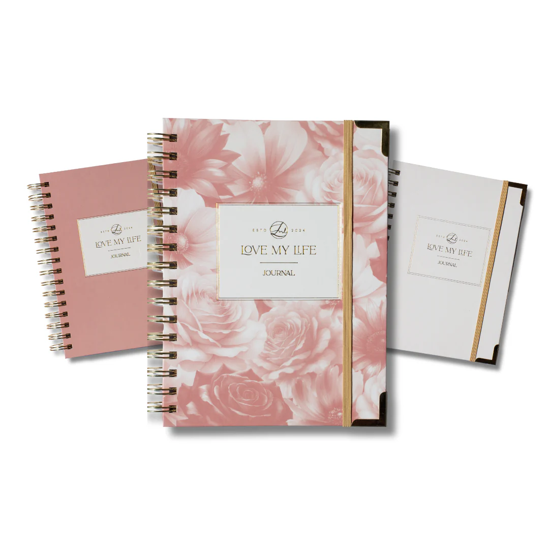 Signature Journal 6.25" x 8.5" with Golden Wire-O Binding Gold Elastic Band Lined Pages Full Color Double Sided Printing Goal Setting Vision Worksheets for Personal Reflection and Memory Capture - Image 13
